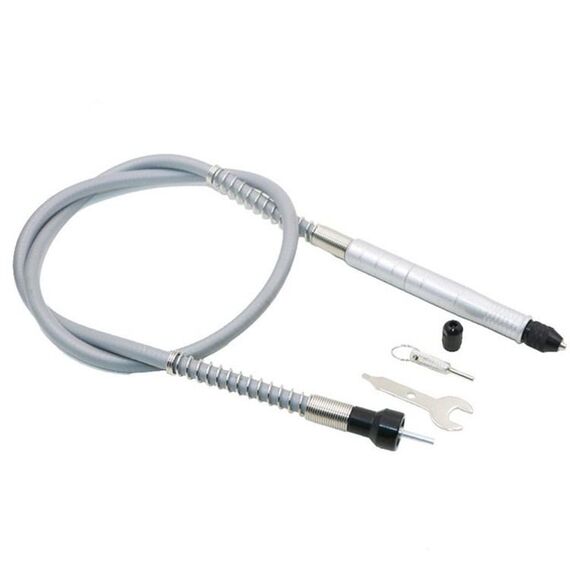 Cacciavite elettrico Albero flessibile multifunzionale Torque Trapano elettrico Asta di collegamento Albero flessibile con mandrino, Dimensioni: albero 3,2 mm, Stile: Manico in alluminio argento metallo