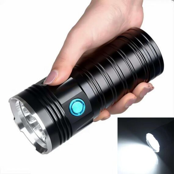 3 ingranaggi, K18Max 18XT6, flusso luminoso: 5400LM LED torcia (nero)