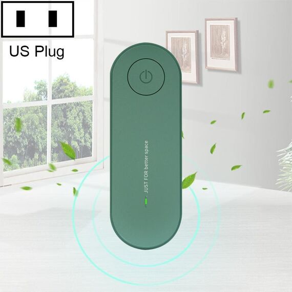 Mini purificatore d'aria anionico Fumo PM2.5 Rimuovi purificatore d'aria da cucina WC, tipo di spina: spina americana (verde)