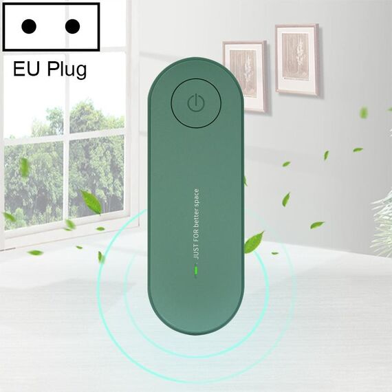 Mini purificatore d'aria anionico fumo PM2.5 Rimuovi purificatore d'aria da cucina WC, tipo di spina: spina europea (verde)