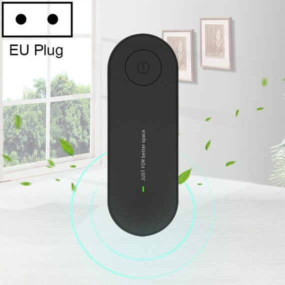 Mini purificatore d'aria anione fumo PM2.5 Rimuovi purificatore d'aria da cucina WC, tipo di spina: spina europea (nero)