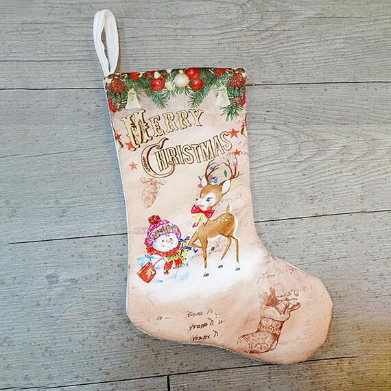 3 pezzi calze natalizie ciondolo regalo decorazione natalizia, specifica: cervo di tipo C.