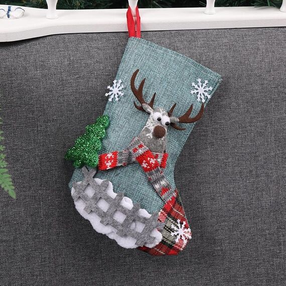 Decorazioni natalizie Borsa regalo media per calze di Natale (Alce)