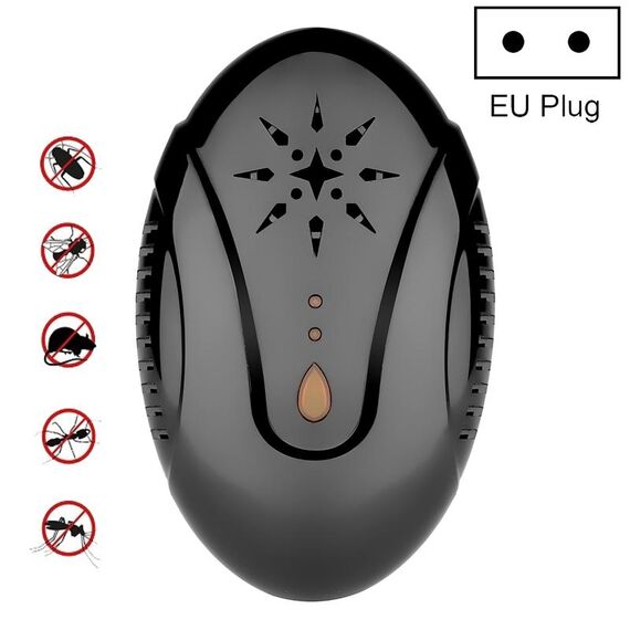 Repellente per insetti portatile repellente per zanzare ad ultrasuoni DC-9007, stile: spina europea (nero)