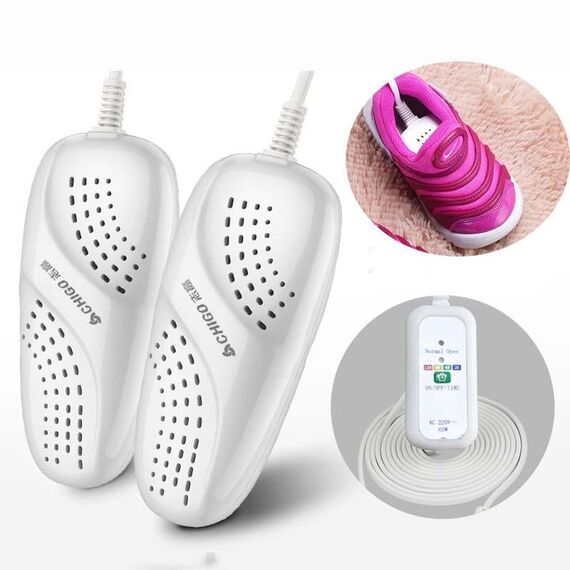 Asciuga scarpe Chigo 220V Asciugascarpe caldo per adulti e bambini, spina CN, stile: bambini bianco