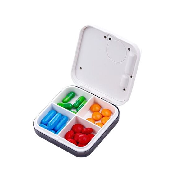 Scatola per medicinali elettronica con temporizzazione intelligente Scatola per dispensazione di medicinali portatile (grigia)
