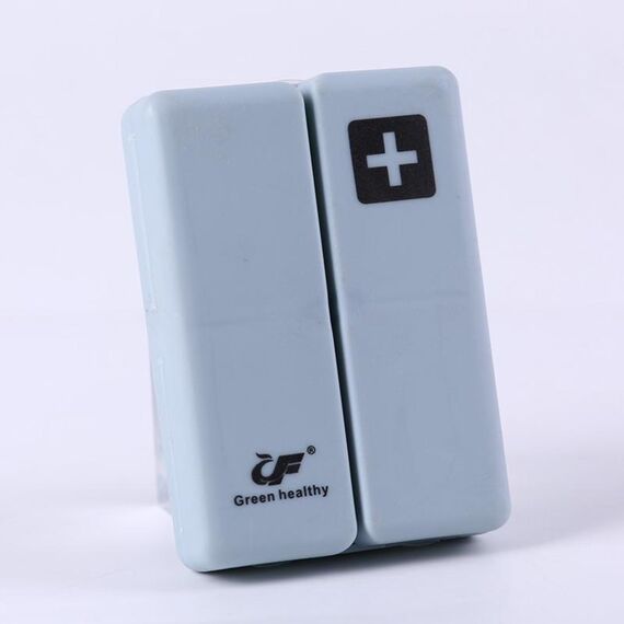 3 PCS pieghevole portatile sigillato e dispenser piccolo porta pillole (blu)