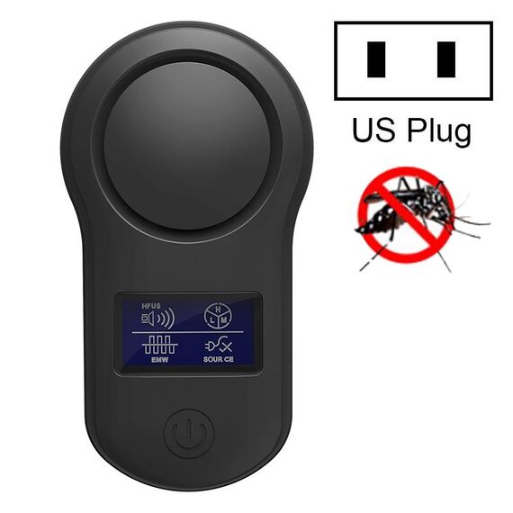 Repellente per insetti a ultrasuoni BG-305 Display, specifiche del prodotto: spina americana (nera)