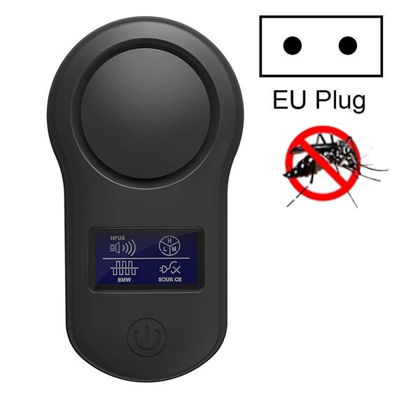 Repellente per insetti a ultrasuoni BG-305 Display, specifiche del prodotto: spina europea (nero)