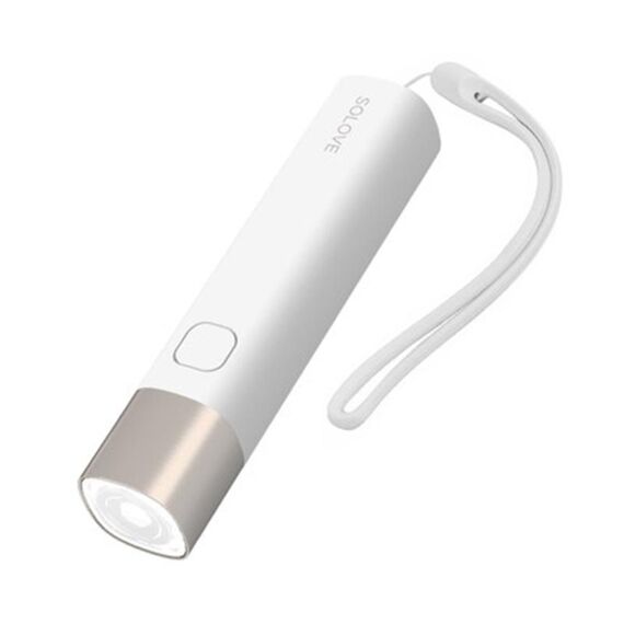 Originale Xiaomi Youpin Solove LED Torcia elettrica 3000mAh Mobile Power USB Multi-funzione illuminazione portatile (bianco)