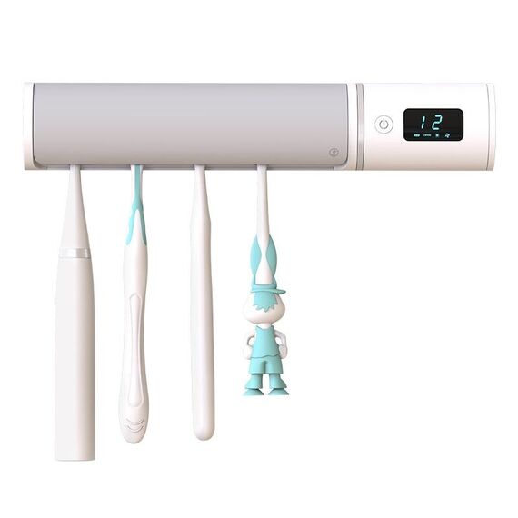 Lo sterilizzatore per spazzolino con sensore intelligente YZZ-XX01 accende automaticamente la scatola di sterilizzazione dello spazzolino per la sterilizzazione a raggi ultravioletti UVC (bianca)