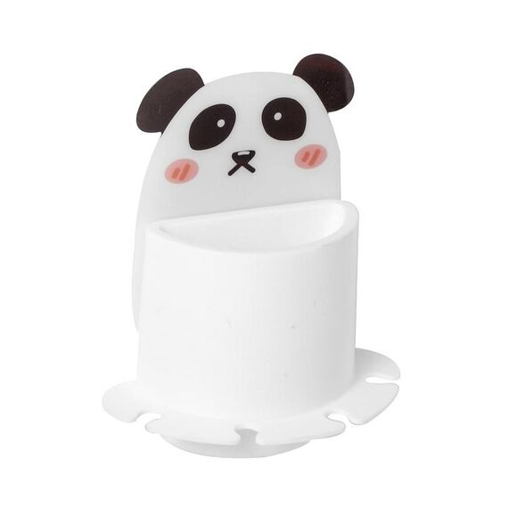 Porta spazzolino da denti per animali dei cartoni animati, mensola a parete per pasta da bagno (Panda)