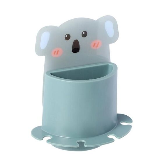 Porta spazzolino da denti per animali dei cartoni animati, mensola a muro per pasta da bagno (Koala)