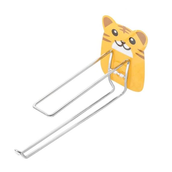 4 pezzi appendiabiti per cartoni animati appendiabiti porta asciugamani in carta appendiabiti (acciaio inossidabile tigre)