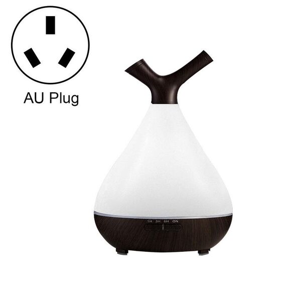 YCTA-008 Umidificatore d'aria per albero notturno con diffusore di aromi luminosi colorati a grana di legno piccola per uso domestico, specifiche del prodotto: spina AU (venatura del legno profondo)