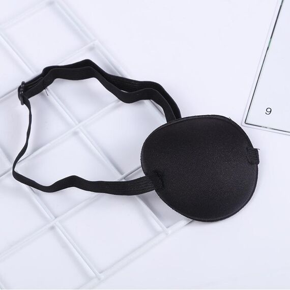 5 PCS Drago con un occhio con un condotto da uomo Makeup Eye Mask Bambini Groove Ambliopia Strabismo Cover Piena Maschera per occhi singoli (Nero)