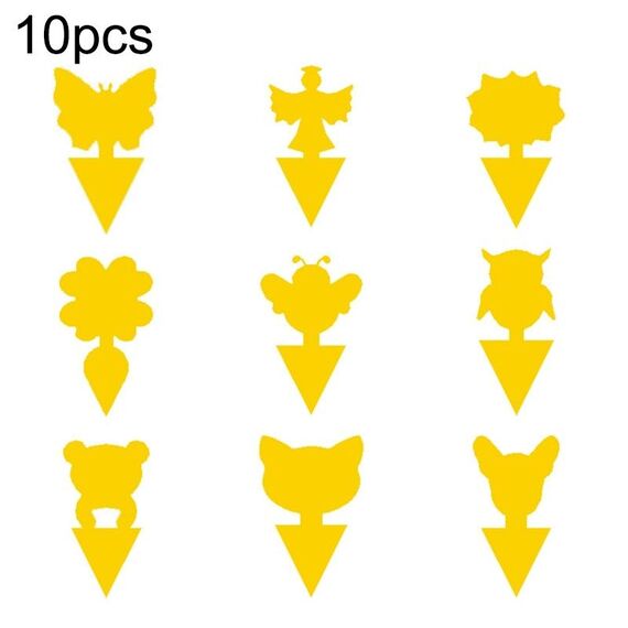 10 pz Bordo Giallo A Doppia Faccia Bordo Insetto Appiccicoso Trappola per Insetti Bordo Insetto Appiccicoso Fisico Eterogeneo, Consegna Stile Casuale