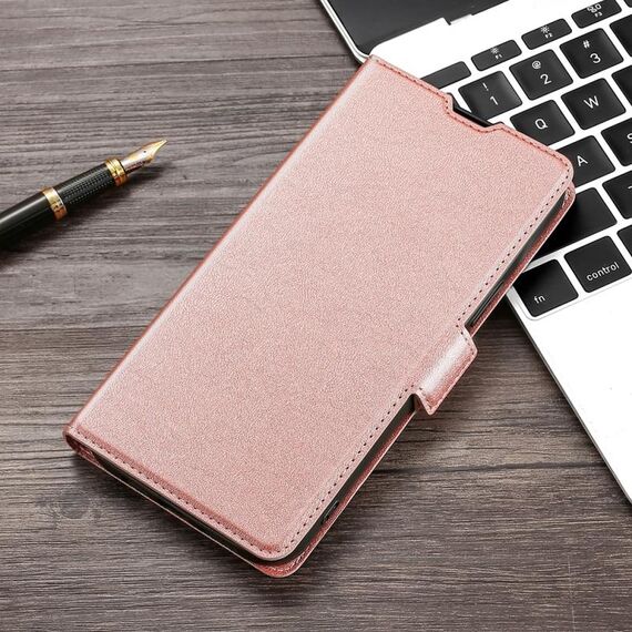 Per Asus Zenfone MAX PLUS M2 ZB634KL Ultra-sottile fibbia laterale laterale PU + TPU Cassa del telefono in pelle (oro rosa)
