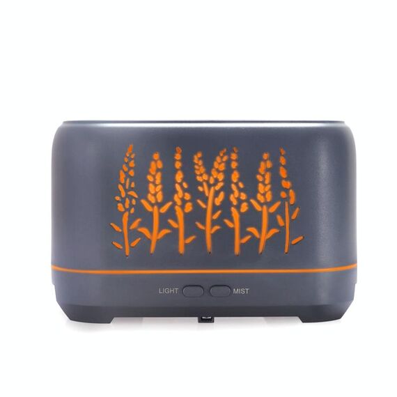 YX-1690 L'aroma del grano del legno del diffusore dell'aroma dell'aroma dell'umidificatore della fiamma cavo (nero)