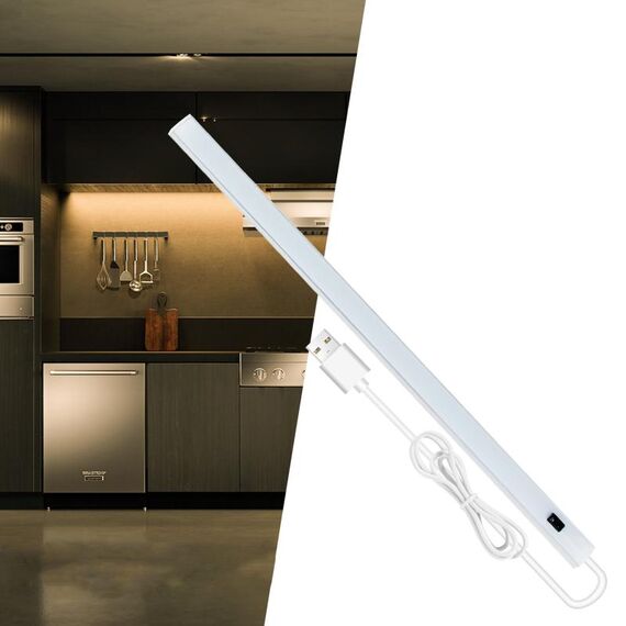 Lampada per cabinet ad induzione a LED da 40 cm USB Smart Sensing Striscia di luce (Warm White)
