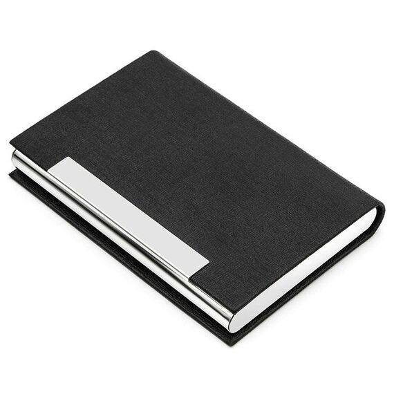 Supporto per biglietti da visita in acciaio inox 2 pezzi (nero)