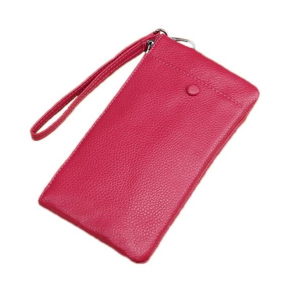 Frizione multifunzione multifunzionale in pelle PU frizione per cellulare (Rose Red)