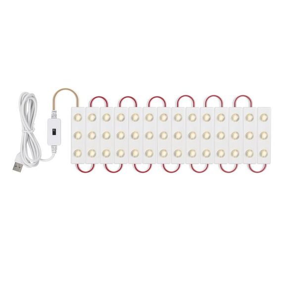 14 in 1 lampada frontale a specchio a LED LED USB Sensore a infrarossi Specchio per il trucco Specchio