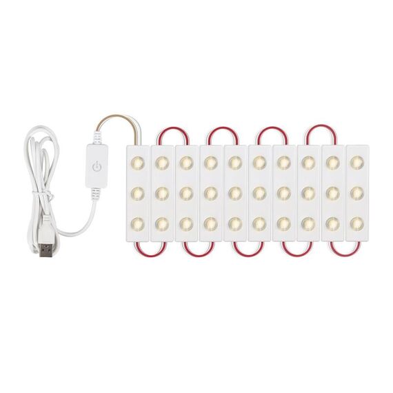 10 in 1 LED Lampada frontale a specchio LED USB Touch Sensor Switch Trucco Live Broadcast Fill Light