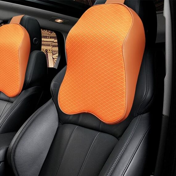 Poggiatesta in poliestere per cuscino per collo auto in memory foam traspirante Four Seasons (giallo)