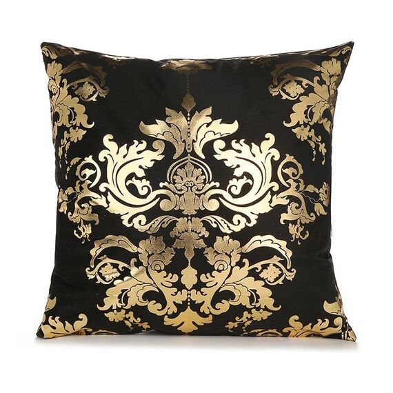 Fodera per cuscino con stampa in oro Cuscino per divano Cuscino per cuscino Decorazioni per la casa, senza anima del cuscino, Dimensioni: 45x45 cm (GOLD001-6)