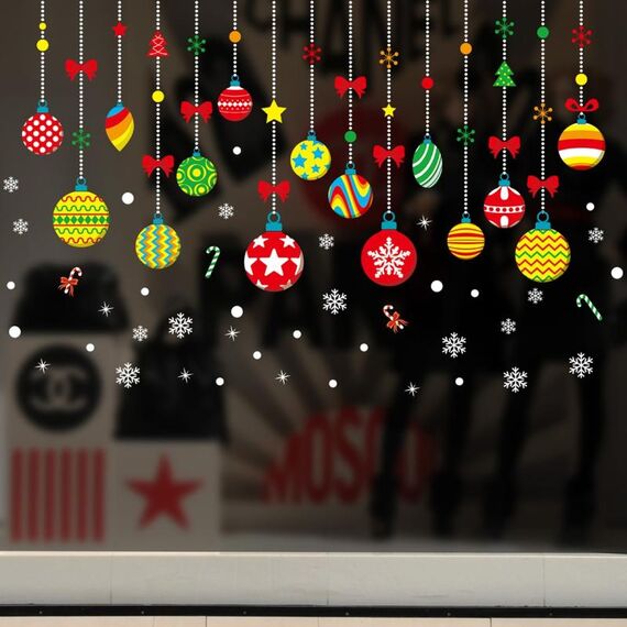 Decorazione rimovibile dell'autoadesivo della parete di festival di Natale della porta di vetro della finestra (6258)