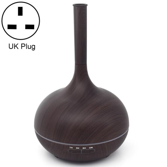 Spruzzatore automatico di alcol con umidificatore a bocca a macchina per fragranze creative con luce a LED colorata, specifica spina: spina britannica (marrone scuro)