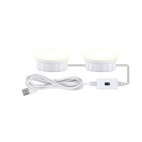 LED Trucco Mirror Light Beauty Fill Light Hand Sweep Sensore Specchio Lampada frontale, alimentazione Fonte: 2 Lampadine (Bianco naturale)