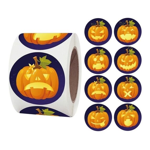 Adesivi di Halloween di 5 pezzi Adesivi di Halloween Adesivi per la decorazione dell'arte del regalo, dimensioni: 3.8 cm / 1.5inch (K-22-38)