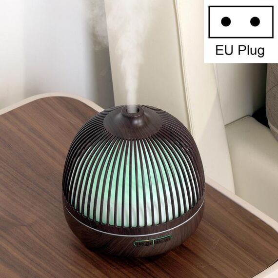 Bird Cage in legno grafico aromaterapia macchina ad ultrasuoni intelligente casa colorata luce notturna umidificatore vuoto, specifiche del prodotto: spina dell'UE (modello di legno profondo)
