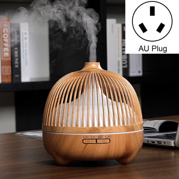 Bird Cage in legno grafico aromaterapia macchina ad ultrasuoni intelligente casa colorata luce notturna umidificatore vuoto, specifiche del prodotto: Plug AU (modello di legno chiaro)