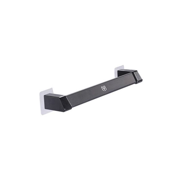 2 PZ VILSCIJON in lega di alluminio parete appeso mensola bagno da bagno pantofole portasciugamani rack, colore: nero corto