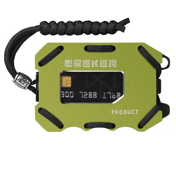 Titolare della carta in metallo Zeeker RFID multifunzionale EDC Portafoglio grande Capacità Porta carte minimalista con funzione di apribottiglie Funzione, Colore: verde