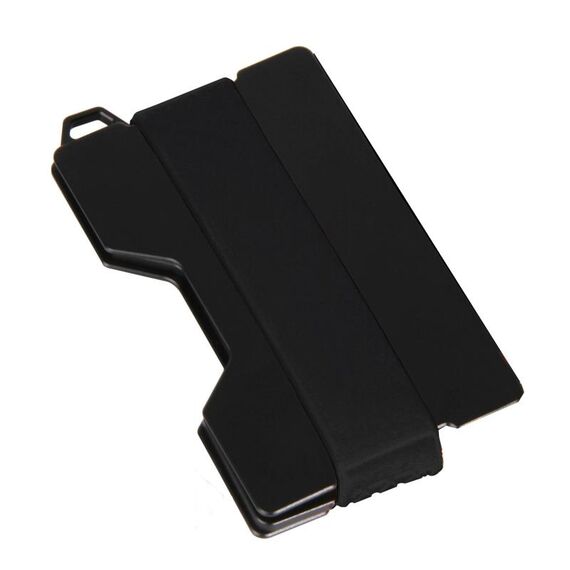 Supporto per scheda RFID in lega di alluminio Anti-Theft EDC Portafoglio Portacellana Porta immagazzinaggio Portachiavi Portachiavi, Colore: nero