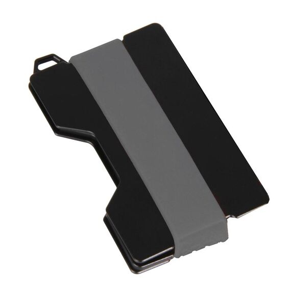 Supporto per scheda RFID in lega di alluminio Anti-Feft EDC Portafoglio Moneta Box Portachiavi Portachiavi Portachiavi, Colore: Grigio