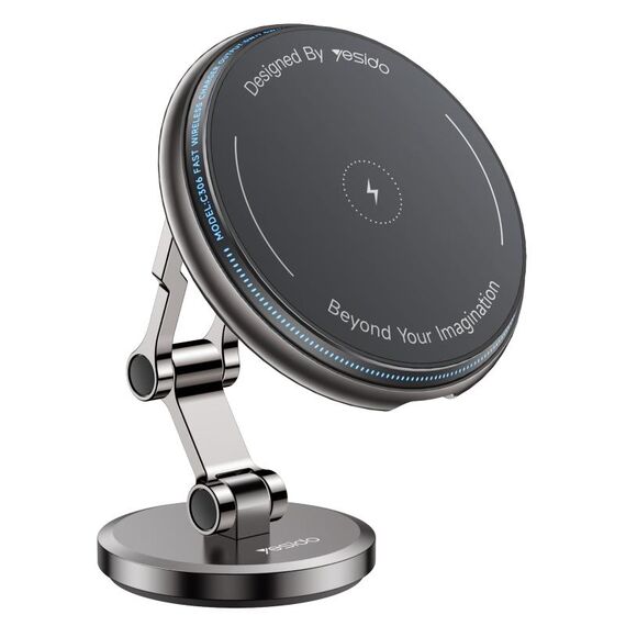 Supporto di ricarica wireless magnetico per auto Yesido C306 da 15 W (nero)