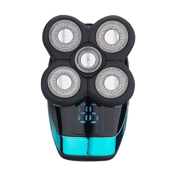Rasoio elettrico Rasoio ricaricabile Razor Intelligent Digital Display digitale Clipper per capelli Bald, Stile: Blu