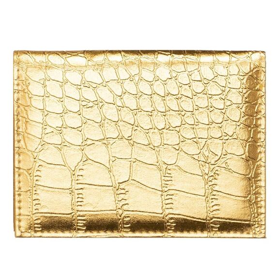5 PCS PCVC1009 Modello di coccodrillo Porta carte PU Porta documenti CDC (oro)