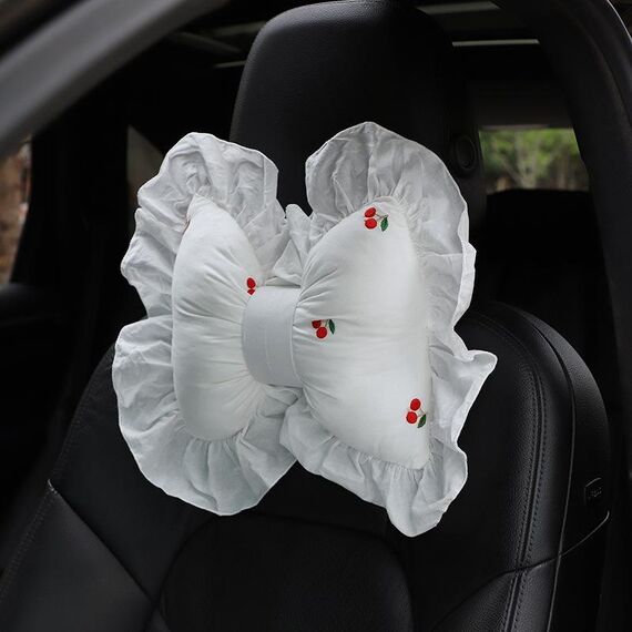 Arco per auto cuscino cuscino per seggiolino per seggiolino cuscino comodo in cotone forniture per auto in cotone, colore: poggiatesta della ciliegia