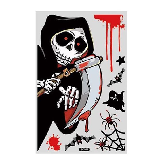 Adesivi murali statici per la decorazione di Halloween (BQ041 Morte)