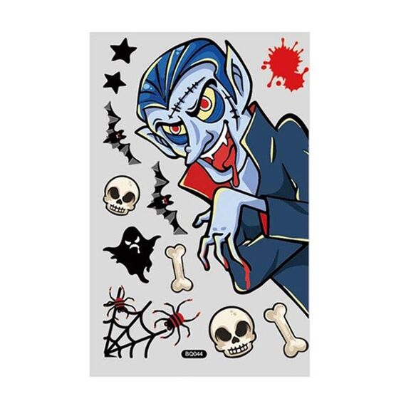 Adesivi murali statici per la decorazione di Halloween (BQ044 Vampiro)
