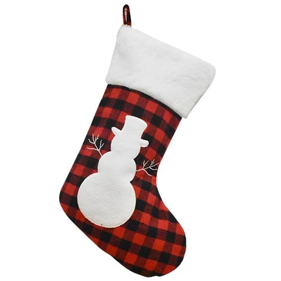 Borsa di caramelle regalo dei calzini dei calzini della decorazione di Natale (pupazzo di neve)