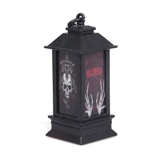 4 PZ Finestra di Halloween Decorazione Puntelli Fecoration Piccola lampada a olio Lampada a vento Lampada Vento Ornamenti luminosi (Ghost)
