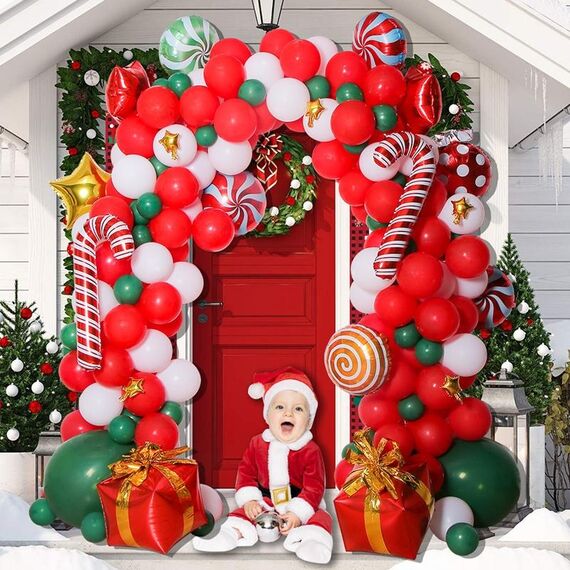 Set di palloncini ad arco decorazione natalizio, Stile: Set 5