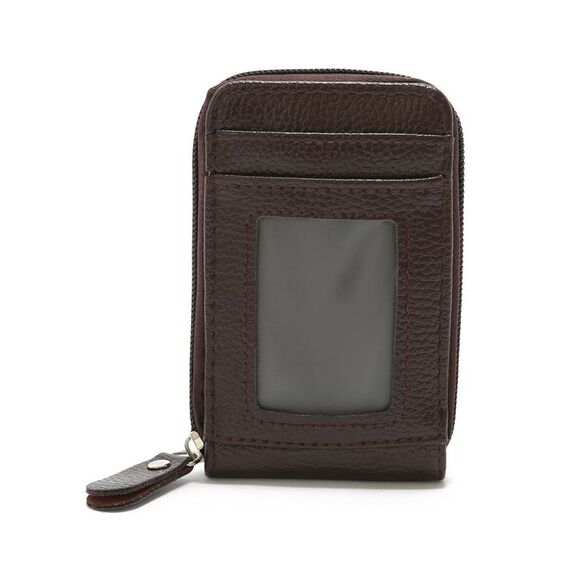 2 PCS Vertical Ladies Coin Borsone Modello tessuto Mini Borsa per carte da studio ORGAN STUDENTE GRADO (Brown)